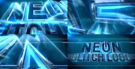 Neon Glitch Logo - Project for After Effects (VideoHive)