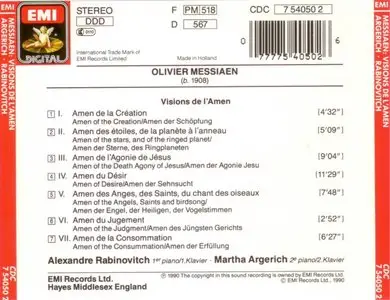Olivier Messiaen - Visions de l’Amen - Alexandre Rabinovitch - Martha Argerich (1990)
