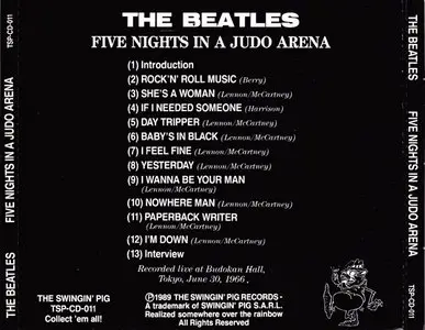 The Beatles - Five Nights In A Judo Arena (1989) {The Swingin' Pig} **[RE-UP]**