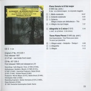 Franz Schubert - Complete Recordings with Maurizio Pollini (2013) [3CD] {Deutsche Grammophon}