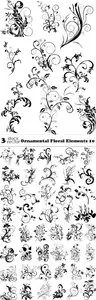 Vectors - Ornamental Floral Elements 10