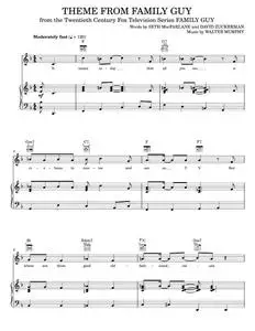 Theme From Family Guy - Seth MacFarlane, TV Theme Song (Piano-Vocal-Guitar)