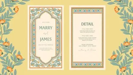 Indian Wedding Invitation Template 47594107