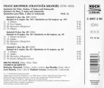 Bruno Meier, Stamitz-Quartett - Krommer: Flute Quintets (1994)