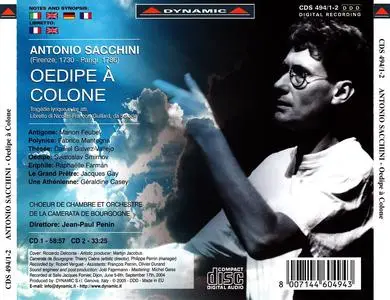 Jean-Paul Penin, Orchestre de la Camerata de Bourgogne - Antonio Sacchini: Oedipe à Colone (2005)
