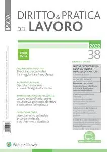 Diritto e Pratica del Lavoro N.38 - 1 Ottobre 2022