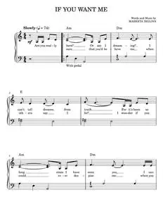 If You Want Me - Glen Hansard, Markéta Irglová, Once Movie, The Swell Season (Easy Piano)
