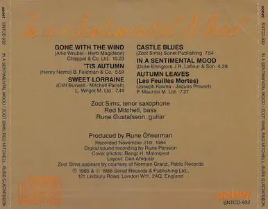 Zoot Sims - In A Sentimental Mood (1986)