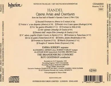 Emma Kirkby, Roy Goodman, The Brandenburg Consort - George Frideric Handel: Opera Arias and Overtures, Vol. 1 (1996)