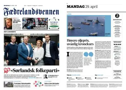 Fædrelandsvennen – 29. april 2019
