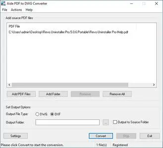 Aide PDF to DWG Converter 2023.0