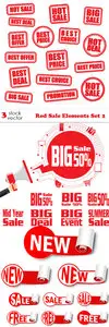 Vectors - Red Sale Elements Set 2