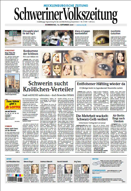 Schweriner Volkszeitung 10.09.2009