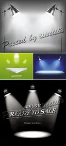 Exhibition Lights & Shelfs Vector