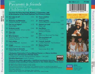 Pavarotti & Friends - Together For The Children Of Bosnia [Decca 452 100-2] {Europe 1996}