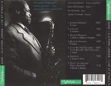 Clifford Jordan Quartet - Live at Ethell's (1987) {Mapleshade Records MS 56292 rel 1993}