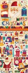 2015 Merry Christmas creative vector background 6