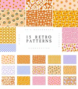 EE - Retro Seamless Patterns 70s 90s ZK5NVGP