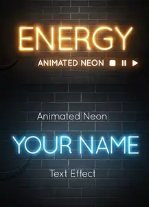 Animated Neon Text Effect for Photoshop
