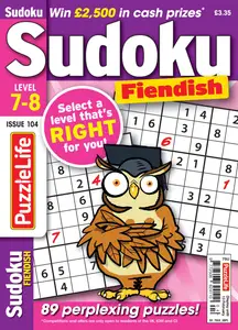 PuzzleLife Sudoku Fiendish - January 2025