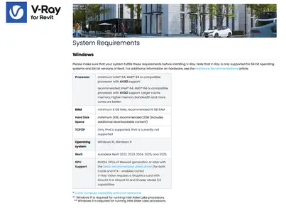 Chaos V-Ray 7, Update 1.1 (7.10.01) for Autodesk Revit