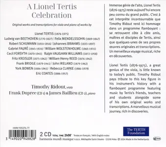 Timothy Ridout, Frank Dupree, James Baillieu - A Lionel Tertis Celebration (2024)