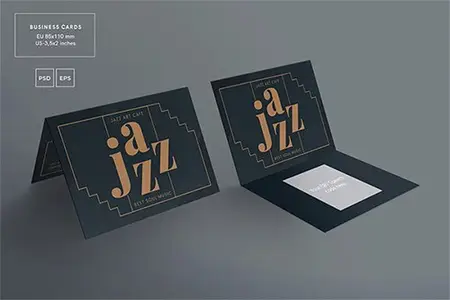 Jazz Festival Business Card Template