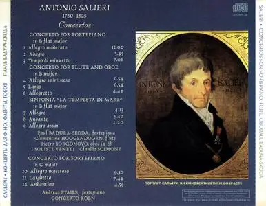 Claudio Scimone, I Solisti Veneti, Concerto Köln - Antonio Salieri: Concertos for Fortepiano, Flute & Oboe (2004)