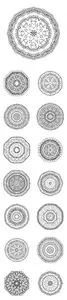 Round Ornamental Shapes Vector Decorative Elements