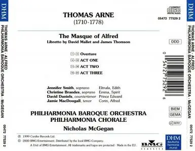 Nicholas McGegan, Philharmonia Baroque Orchestra - Thomas Arne: The Masque of Alfred (2000)