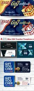 Vectors - Blue Gift Voucher Templates 5