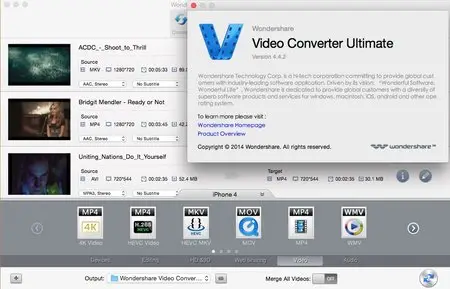 Wondershare Video Converter Ultimate for Mac 4.4.2 Multilangual Mac OS X