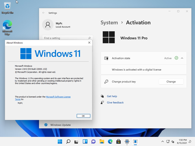 Windows 11 Pro/Enterprise Build 22000.132 (x64) (No TPM Required) Preactivated August 2021