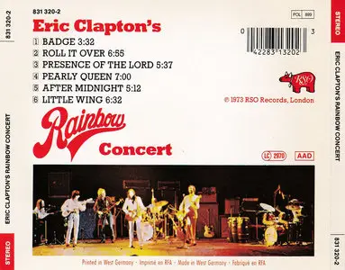 Eric Clapton - Eric Clapton's Rainbow Concert (1973) [1987, RSO Records, 831 320-2]