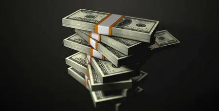 Stacked Dollars Falling - Motion Graphics (VideoHive)