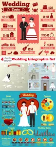 Vectors - Wedding Infographic Set