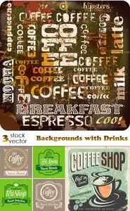 Vectors - Backgrounds with Drinks