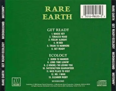 Rare Earth ‎- Get Ready (1969) & Ecology (1970) [1986, Reissue] {Japan for USA}