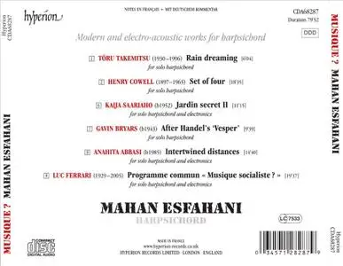 Mahan Esfahani - Musique?: Takemitsu, Cowell, Saariaho, Bryars, Abbasi, Ferrari (2020)