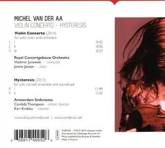 Janine Jansen - Michel van der Aa: Violin Concerto, Hysteresis (2016)