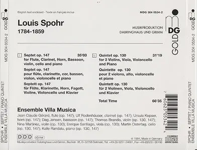 Louis Spohr - Ensemble Villa Musica - Septet Op 147, Quintet Op 130 (1994)