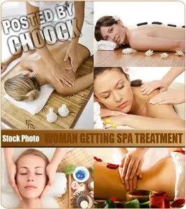 Woman getting spa treatment - Stock Photo
