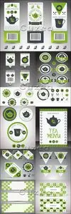 Vector - Tea labels menu van