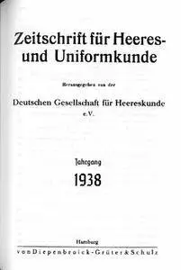 Zeitschrift fur Heeres- und Uniformkunde №103-106