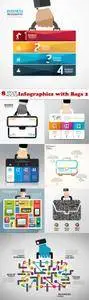 Vectors - Infographics with Bags 2