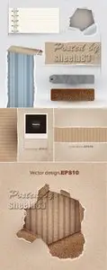 Ripped Paper Backgrounds Vector