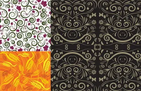Wheat leaf pattern background material
