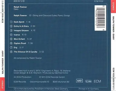 Ralph Towner - Diary (1974) {ECM 1032} [Re-Up]