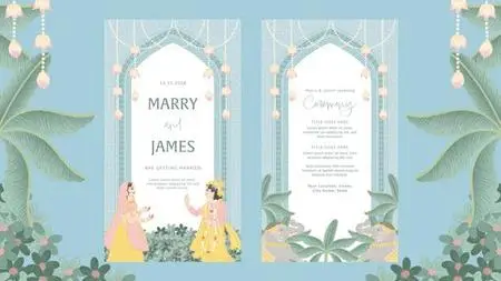 Animated Indian Wedding Invitation Template 47594151