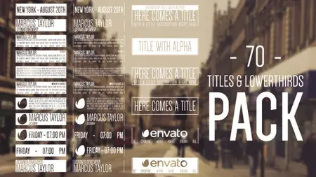 70 Hipster Titles & Lowerthirds - Project for After Effects (VideoHive)